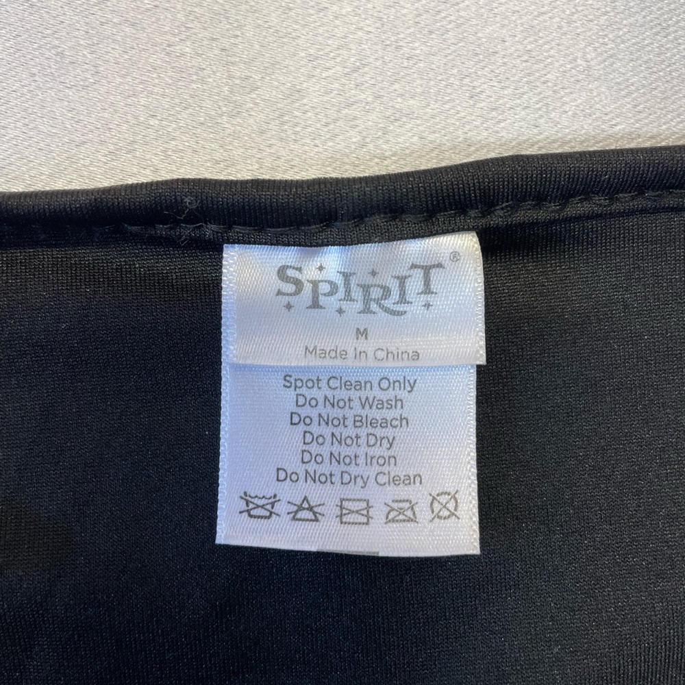 Sequined short jumpsuit, Spirit, sz M, zipper front, long sleeve, black - Picture 4 of 4
